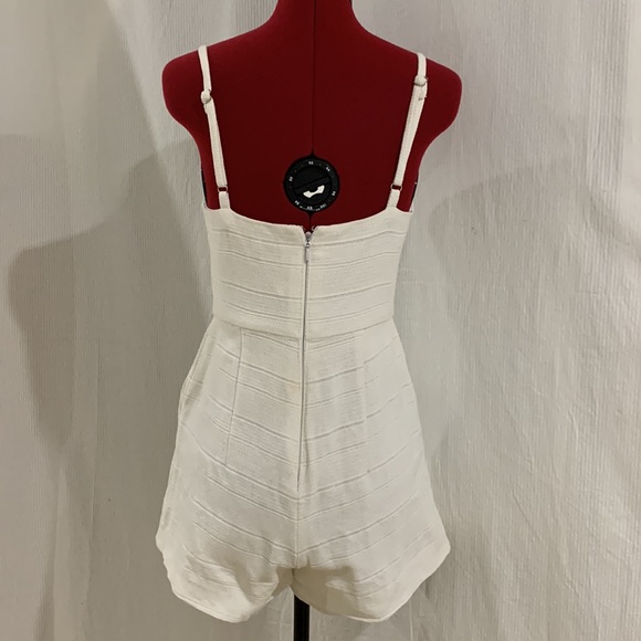 KOOKAI White Textured Cotton Playsuit Size 38 - Picture 6 of 9